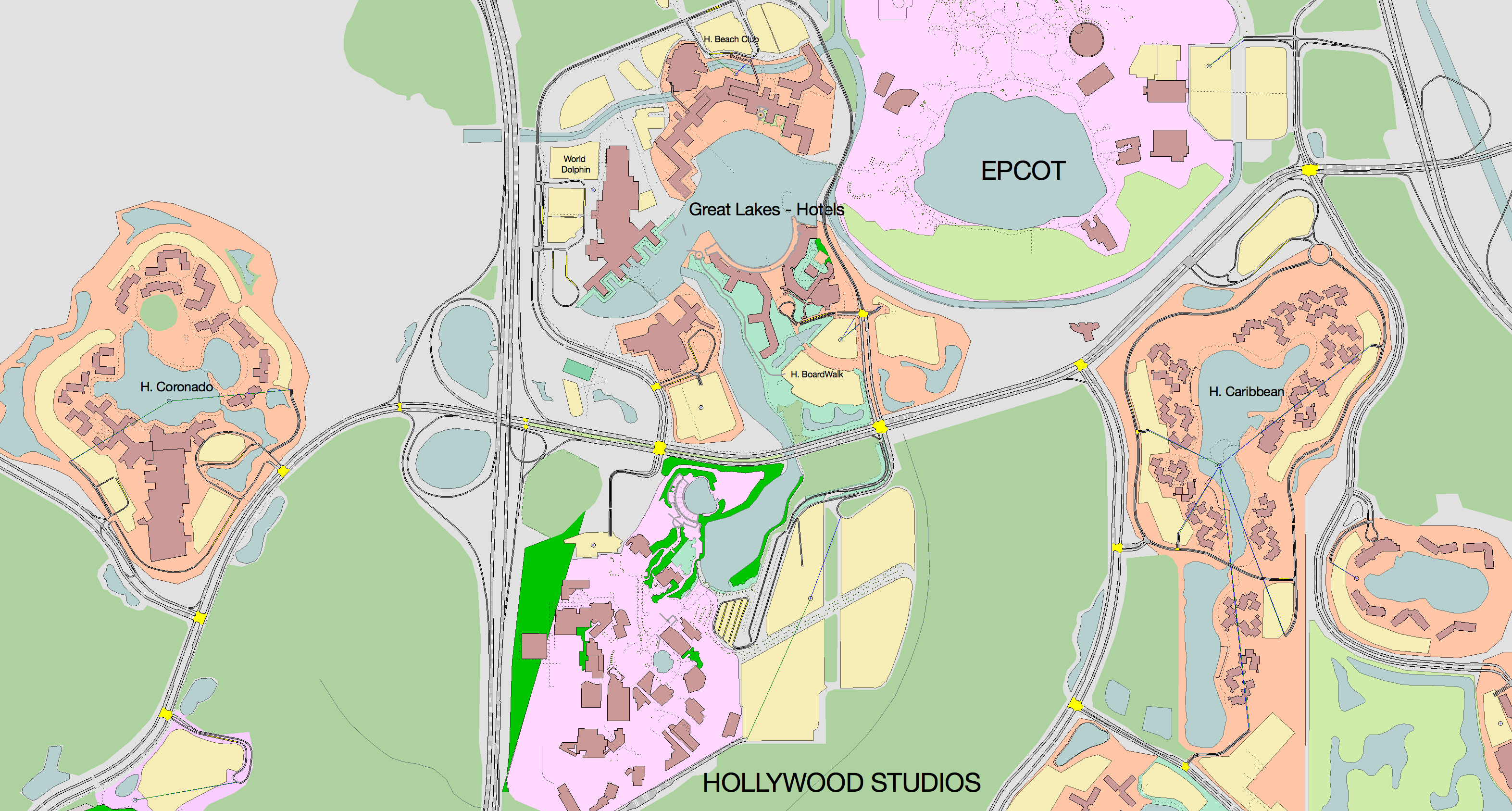 Exibição do Modo de Mapa de Alta Resolução