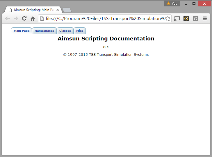 Página Principal da documentação de Scripting