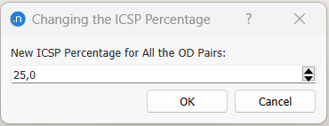 Definir a Porcentagem ICSP para todos os Pares OD
