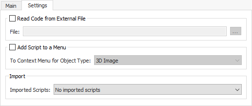 Atribuição de um script a Seções
