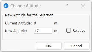 Diálogo Alterar Altitude