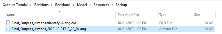 Backup de revisão da base antiga