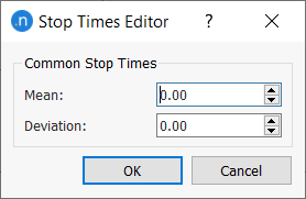 Editor para os tempos de parada em uma linha de transporte coletivo
