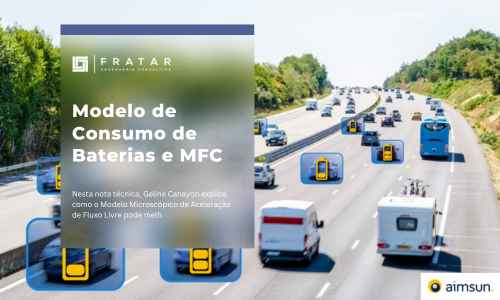 Capa da nota técnica: modelo de consumo de baterias e MFC no Aimsun Next