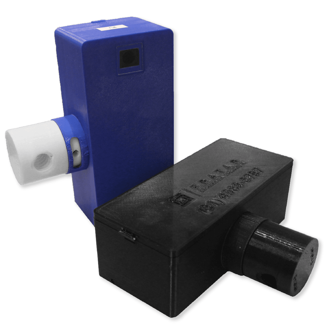 Dispositivos TrafficCam Dispositivos TrafficCam azul e preto com lentes cilíndricas