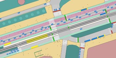 5 Um mapa de uma estação de trem com um trem nos trilhos e um trem nos trilhos no chão e um trem nos trilhos no chão, (uma captura de tela: 0.209)
