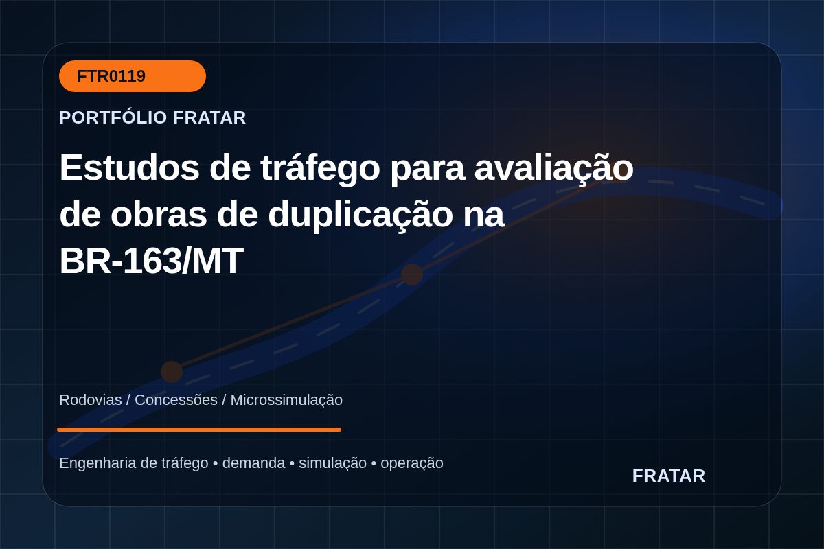 Arte editorial de obras rodoviárias para avaliação de duplicação na BR-163