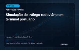 Arte editorial para Simulação de tráfego rodoviário em terminal portuário