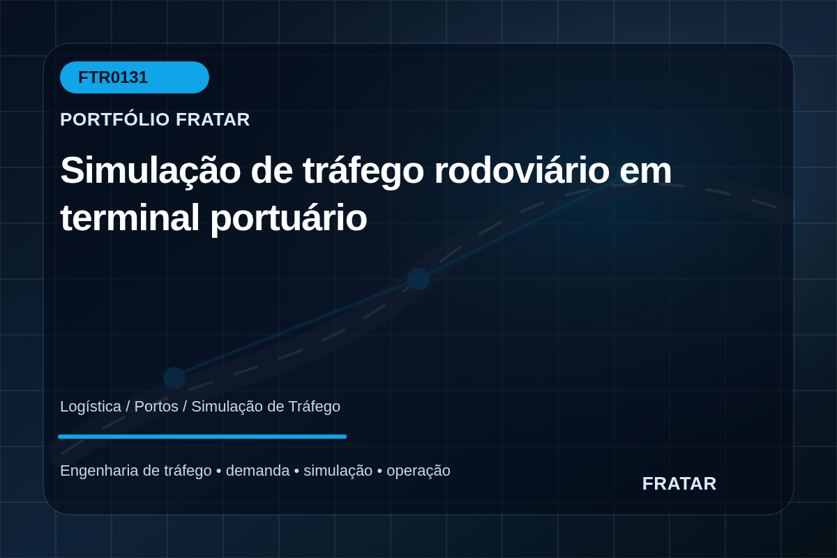 Arte editorial para Simulação de tráfego rodoviário em terminal portuário