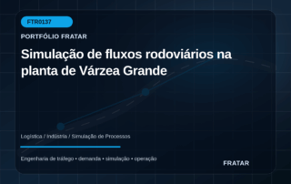 Arte editorial para Simulação de fluxos rodoviários na planta de Várzea Grande