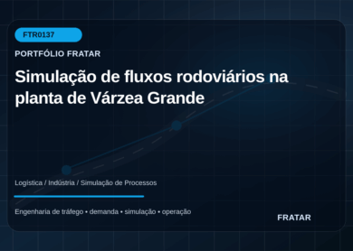 Arte editorial para Simulação de fluxos rodoviários na planta de Várzea Grande