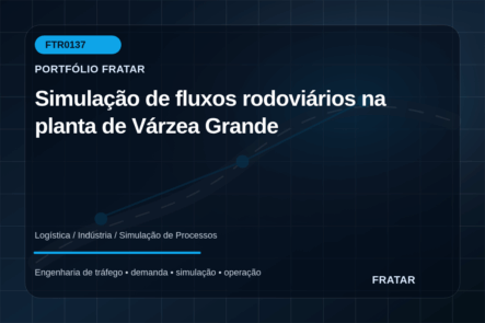 Arte editorial para Simulação de fluxos rodoviários na planta de Várzea Grande