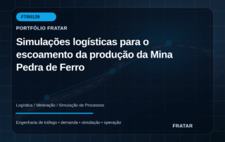 Arte editorial para Simulações logísticas para o escoamento da produção da Mina Pedra de Ferro