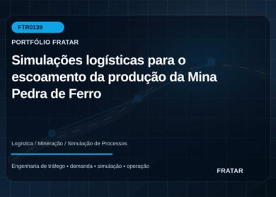 Arte editorial para Simulações logísticas para o escoamento da produção da Mina Pedra de Ferro