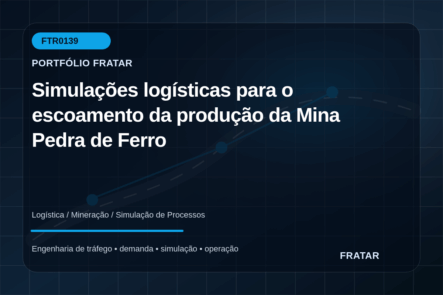 Arte editorial para Simulações logísticas para o escoamento da produção da Mina Pedra de Ferro