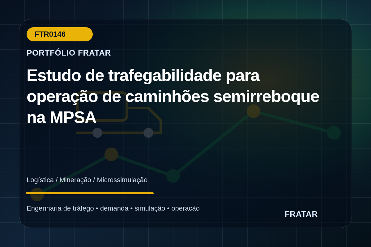 Arte editorial de operação logística para estudo de trafegabilidade da MPSA