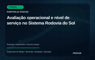 Arte editorial com rede viária para estudo de nível de serviço na Rodovia do Sol