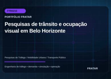 Arte editorial de malha urbana para pesquisas de trânsito em Belo Horizonte