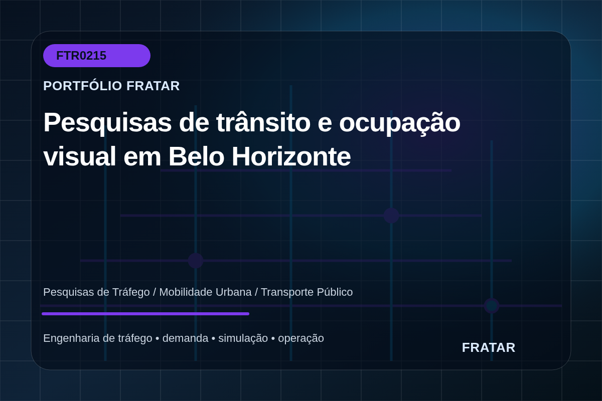 Arte editorial de malha urbana para pesquisas de trânsito em Belo Horizonte