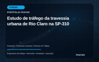 Arte editorial para Estudo de tráfego da travessia urbana de Rio Claro na SP-310