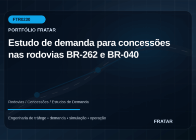 Arte editorial para Estudo de demanda para concessões nas rodovias BR-262 e BR-040