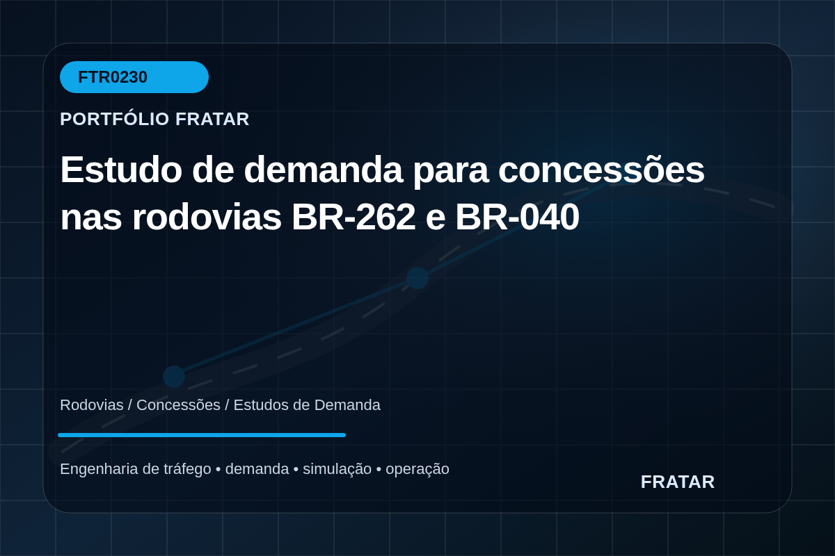 Arte editorial para Estudo de demanda para concessões nas rodovias BR-262 e BR-040
