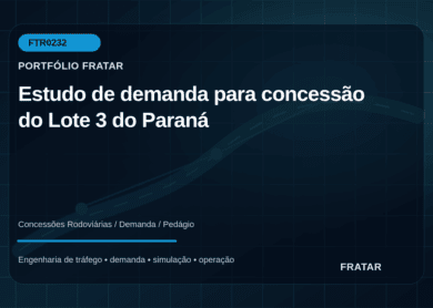 Arte editorial de concessão rodoviária para estudo de demanda do Lote 3 do Paraná