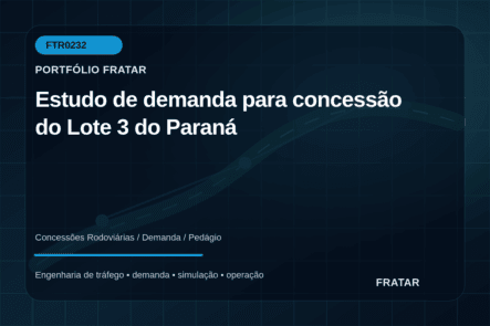 Arte editorial de concessão rodoviária para estudo de demanda do Lote 3 do Paraná