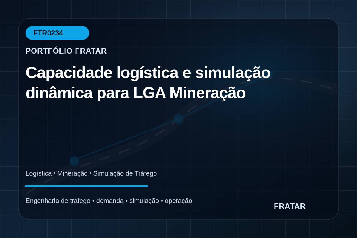 Arte editorial para Capacidade logística e simulação dinâmica para LGA Mineração