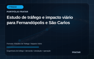 Arte editorial para Estudo de tráfego e impacto viário para Fernandópolis e São Carlos