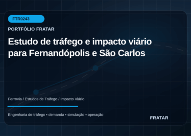 Arte editorial para Estudo de tráfego e impacto viário para Fernandópolis e São Carlos