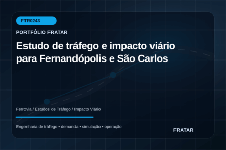 Arte editorial para Estudo de tráfego e impacto viário para Fernandópolis e São Carlos