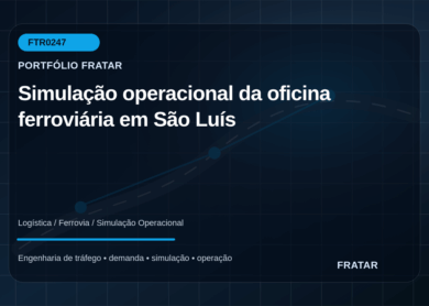 Arte editorial para Simulação operacional da oficina ferroviária em São Luís