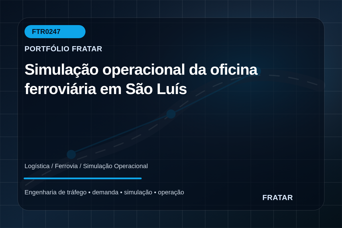 Arte editorial para Simulação operacional da oficina ferroviária em São Luís