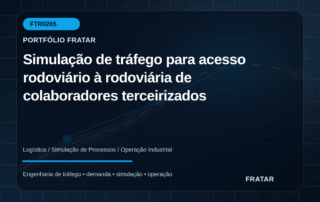 Arte editorial para Simulação de tráfego para acesso rodoviário à rodoviária de colaboradores terceirizados