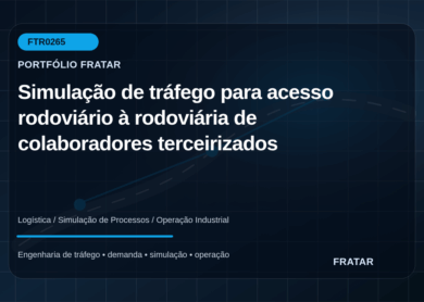 Arte editorial para Simulação de tráfego para acesso rodoviário à rodoviária de colaboradores terceirizados