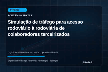 Arte editorial para Simulação de tráfego para acesso rodoviário à rodoviária de colaboradores terceirizados