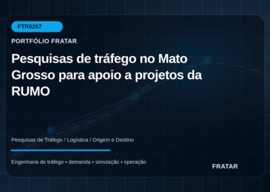 Arte editorial para Pesquisas de tráfego no Mato Grosso para apoio a projetos da RUMO