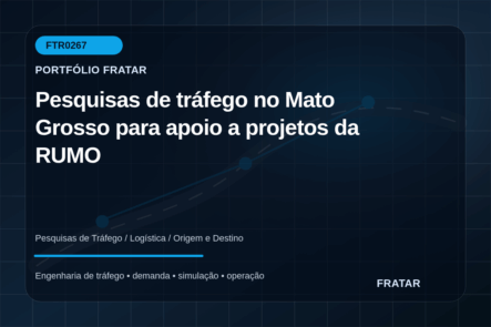 Arte editorial para Pesquisas de tráfego no Mato Grosso para apoio a projetos da RUMO