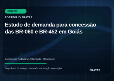Arte editorial de modelagem de demanda para concessão das BR-060 e BR-452
