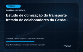 Arte editorial para Estudo de otimização do transporte fretado de colaboradores da Gerdau
