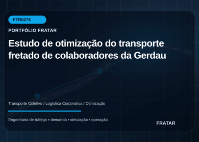 Arte editorial para Estudo de otimização do transporte fretado de colaboradores da Gerdau