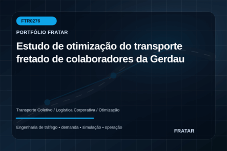 Arte editorial para Estudo de otimização do transporte fretado de colaboradores da Gerdau