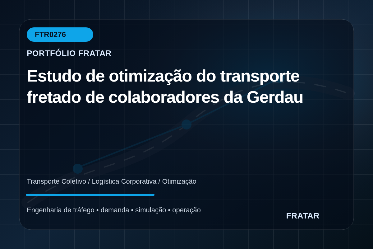Arte editorial para Estudo de otimização do transporte fretado de colaboradores da Gerdau