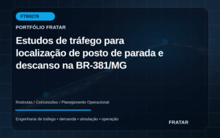 Arte editorial para Estudos de tráfego para localização de posto de parada e descanso na BR-381/MG