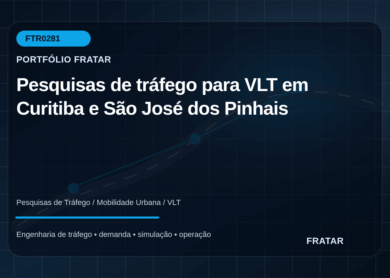 Arte editorial para Pesquisas de tráfego para VLT em Curitiba e São José dos Pinhais