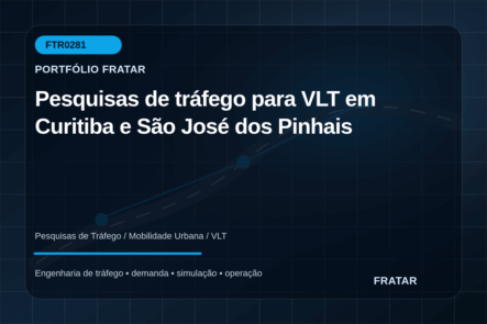 Arte editorial para Pesquisas de tráfego para VLT em Curitiba e São José dos Pinhais