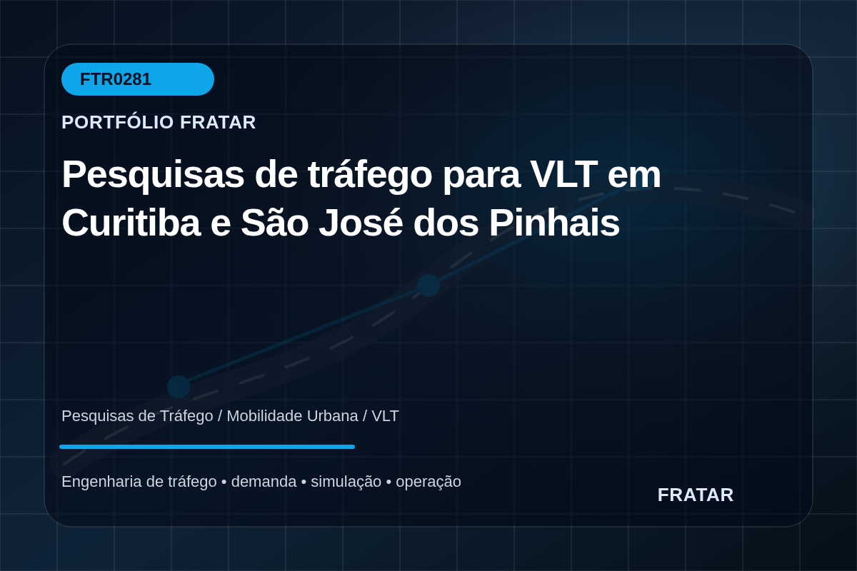 Arte editorial para Pesquisas de tráfego para VLT em Curitiba e São José dos Pinhais