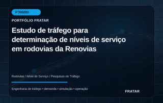 Arte editorial para Estudo de tráfego para determinação de níveis de serviço em rodovias da Renovias