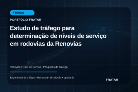 Arte editorial para Estudo de tráfego para determinação de níveis de serviço em rodovias da Renovias